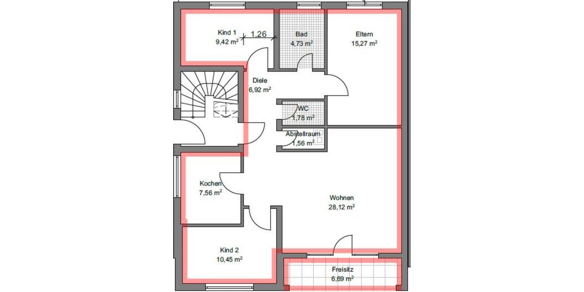 Etagenwohnung Körle - 3 Zimmer, 72 m&sup2;, 195.000&euro; | Angebot:24579988