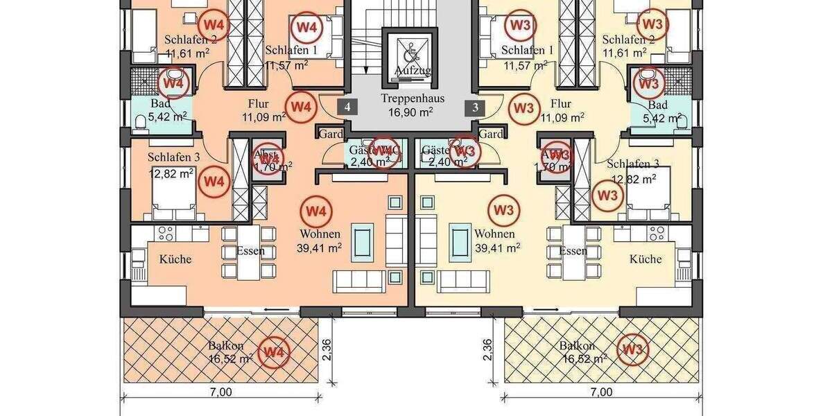 Etagenwohnung Kassel Jungfernkopf - 4 Zimmer, 102 m&sup2;, 474.000&euro; | Angebot:26379569