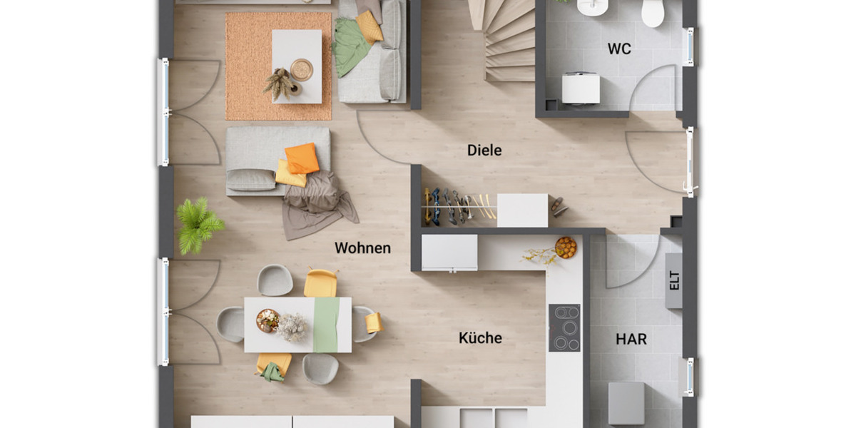 Einfamilienhaus Fuldatal - 4 Zimmer, 99 m&sup2;, 218.750&euro; | Angebot:9007035