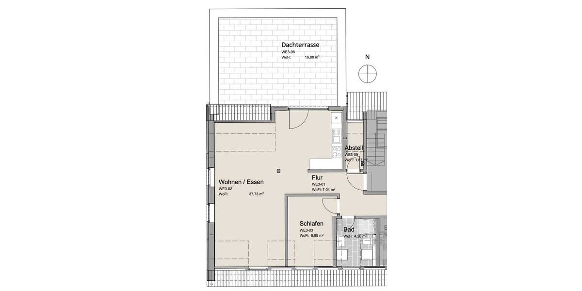 Etagenwohnung Kassel Bad Wilhelmshöhe - 2 Zimmer, 76 m&sup2;, 370.000&euro; | Angebot:26171392