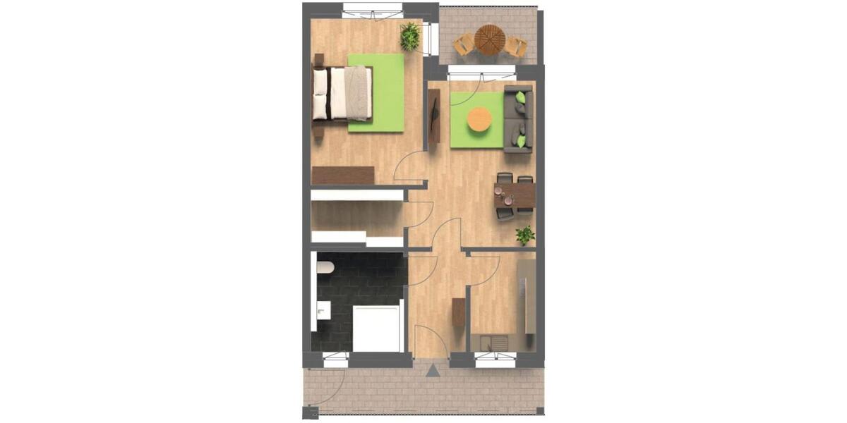 Etagenwohnung Vellmar - 2 Zimmer, 70 m&sup2;, 1.087&euro; | Angebot:20202710