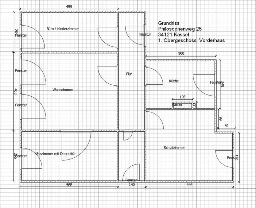 3 Zimmer Wohnung direkt am Weinberg schöner Altbau