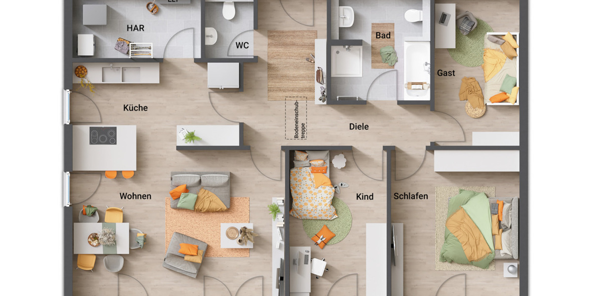 Bungalow Ahnatal Heckershausen - 5 Zimmer, 109 m&sup2;, 380.890&euro; | Angebot:25821413