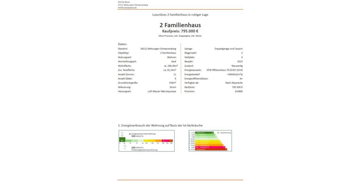 Mehrfamilienhaus, Wohnhaus Melsungen - 11 Zimmer, 292 m&sup2;, 779.000&euro; | Angebot:23260468