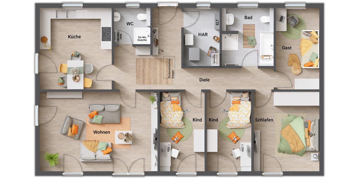 Bungalow Melsungen Röhrenfurth - 6 Zimmer, 130 m&sup2;, 266.290&euro; | Angebot:24698787